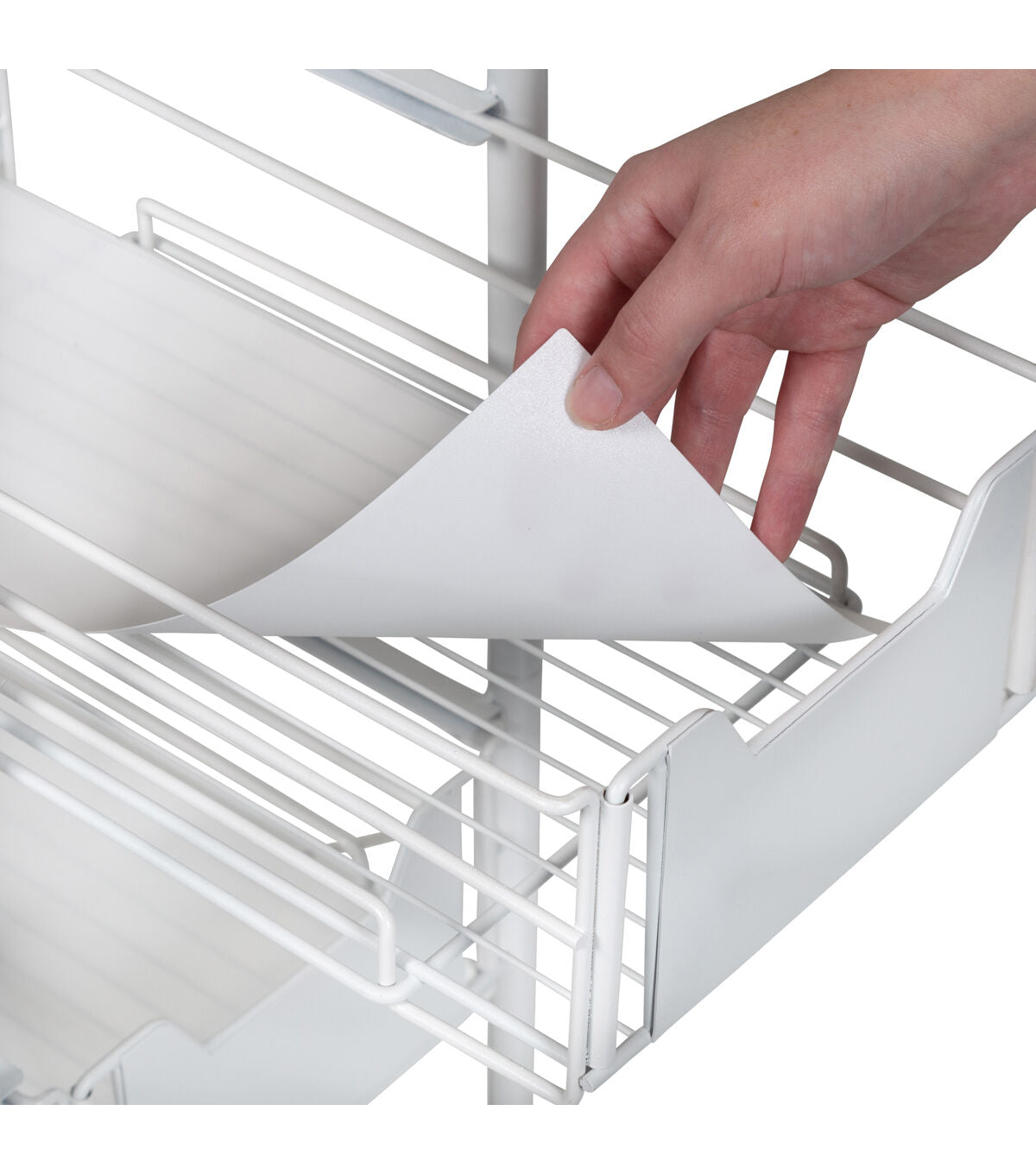 Honey Can Do 15 x 33 White 4 Drawer Slim Rolling Cart