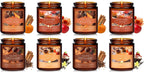 Fall Candles Set, 4 Pack Candles for Home Scented Natural Soy Wax, Autumn Gifts Set for Women Men, Fall Fragrance of Pumpkin/Cinnamon/Vanilla Cupcake/Apple