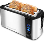 Elite Gourmet 2-Slice Cool-Touch Toaster, 1.25" Extra-Wide Slots, 6 Shades