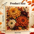 Autumn Pearl Painting Art Kit for Adults, Fall Dahlias Craft with Frame