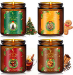 Fall Candles Set, 4 Pack Candles for Home Scented Natural Soy Wax, Autumn Gifts Set for Women Men, Fall Fragrance of Pumpkin/Cinnamon/Vanilla Cupcake/Apple