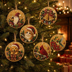 Christmas Ornaments Pearl Diamond Art Kits For Adults, Diy Wooden Diamond Art Christmas Ornaments For Christmas Tree With Pearls, Hanging Special-Shaped Gems & Jute Twine, Christmas Decor Craft#W