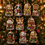 10PCS Christmas Pearl Diamond Painting Hanging Ornament Art Kit for Adults