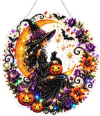 LXVRCQ Pearl Diamond Painting Suncatcher Kit Halloween Cute 3D Pearl Mosaic Craft Set Holiday Christmas Wall Decor, Handmade Home Decoration Gift