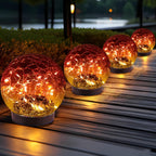 JKIMK Solar Globe Lights Outdoor Waterproof-Solar Balls for Garden