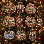 10PCS Christmas Pearl Diamond Painting Hanging Ornament Art Kit for Adults