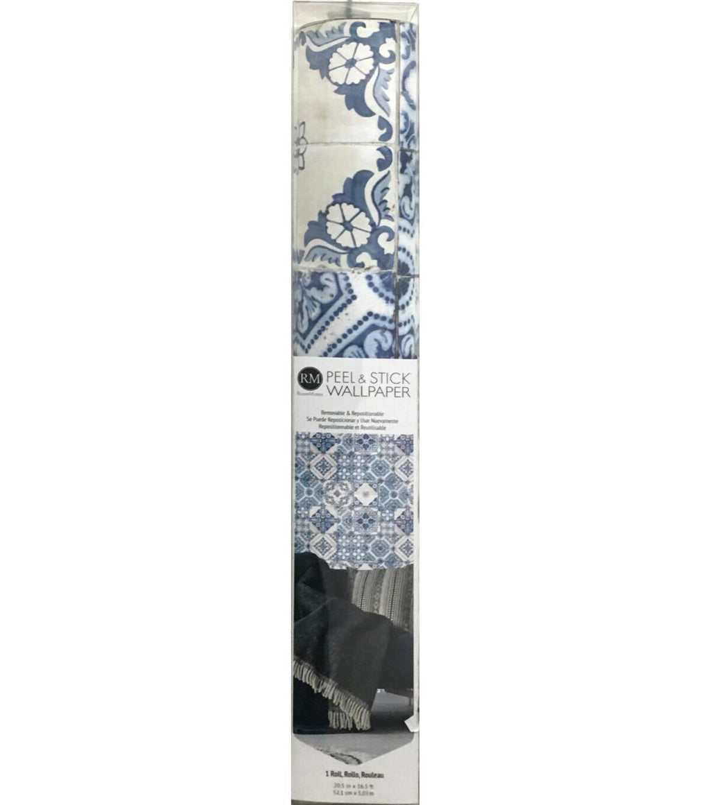 RoomMates Wallpaper Mediterranean Tile