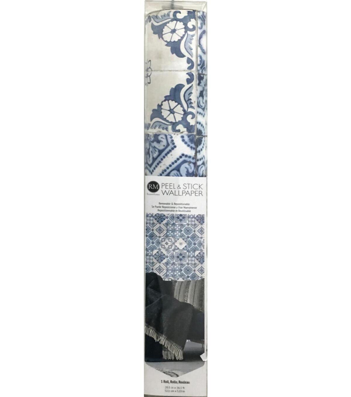 RoomMates Wallpaper Mediterranean Tile