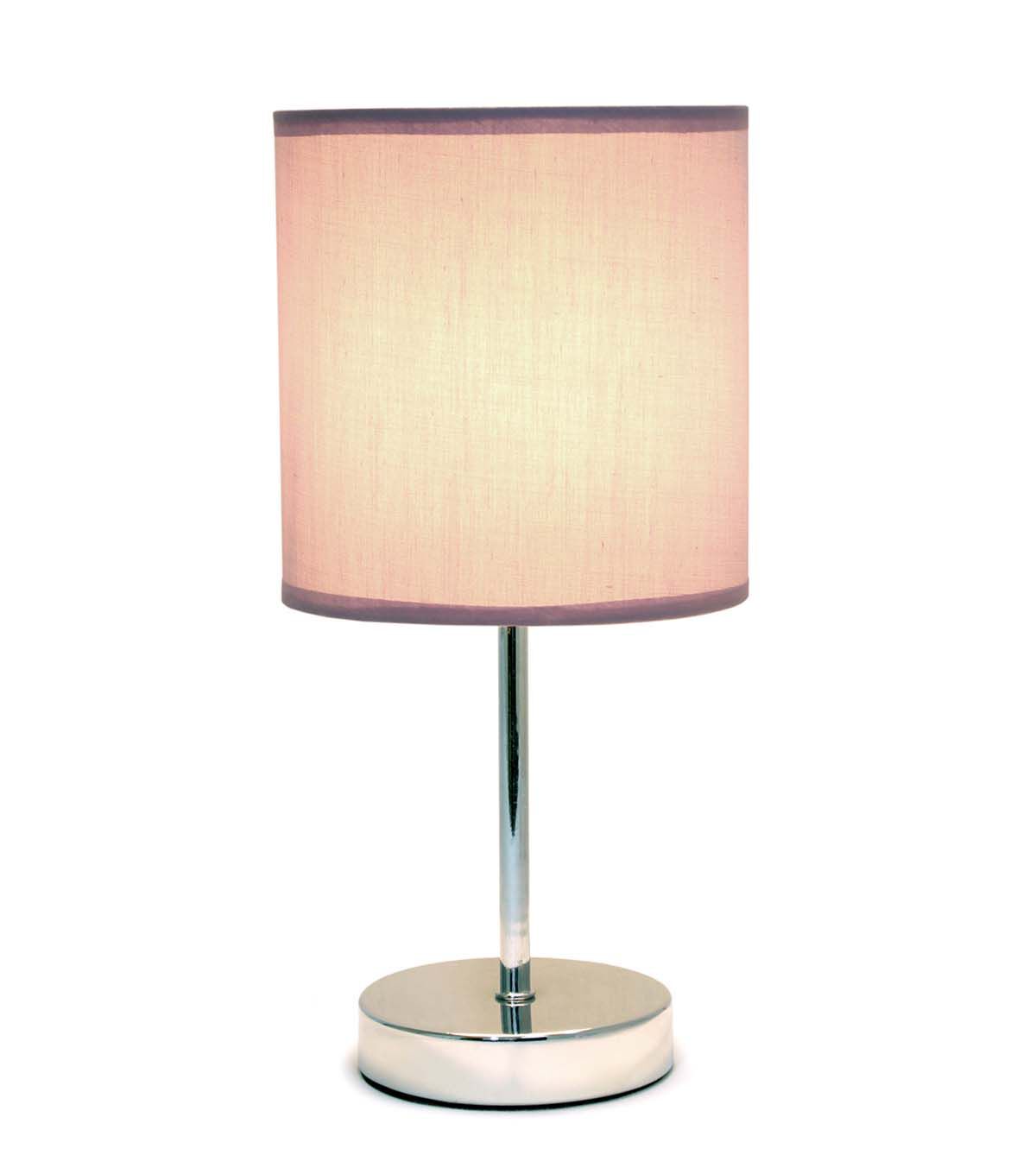 All The Rages 12 Metal Petite Stick Desk Lamp With Fabric Shade