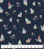 Butterflies & Flowers Super Snuggle Flannel Fabric