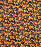 Pumpkin Pies On Black Cotton Fabric