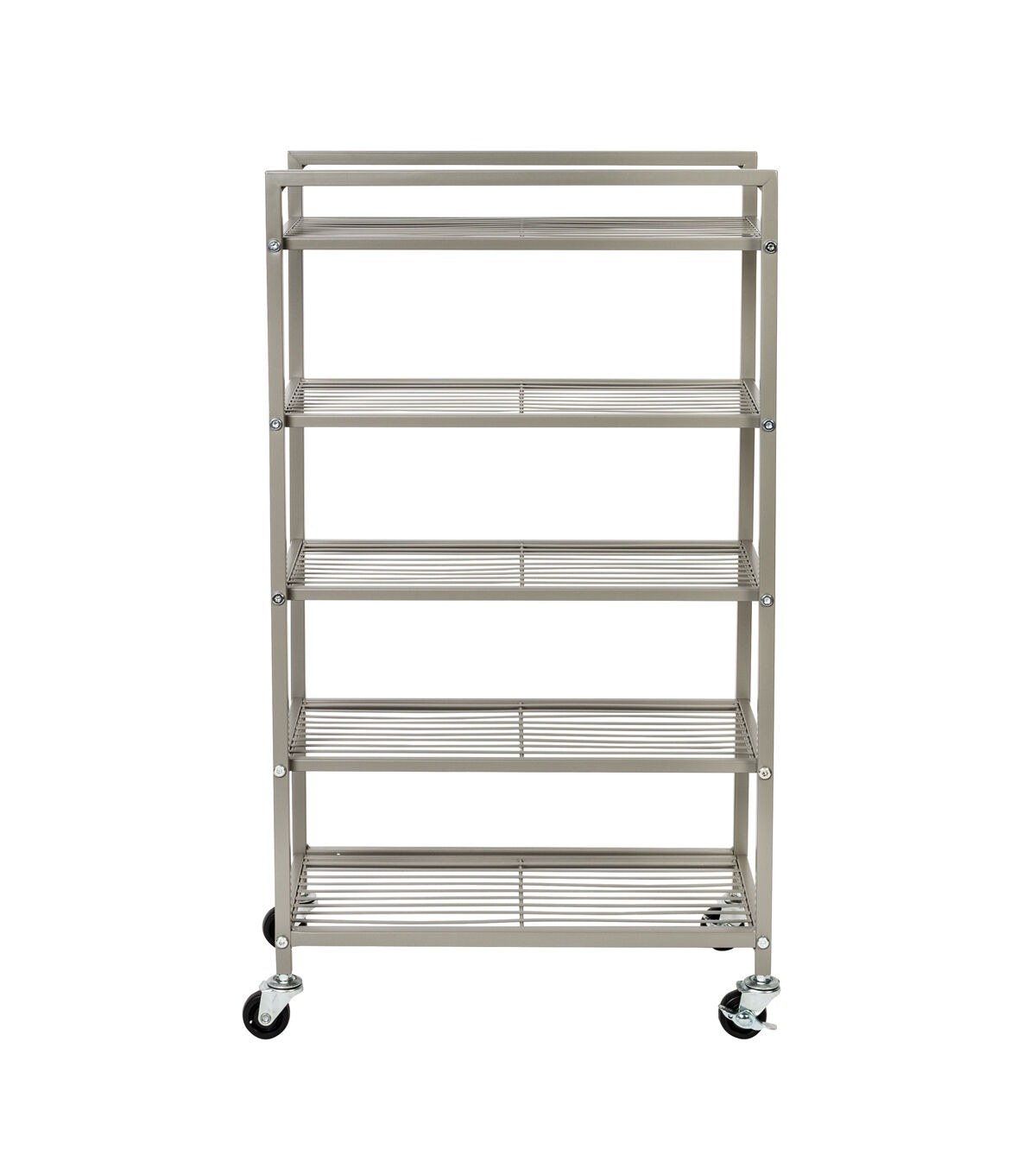 Honey Can Do 16 x 28 Satin Nickel 5 Tier Rolling Bath Storage Cart