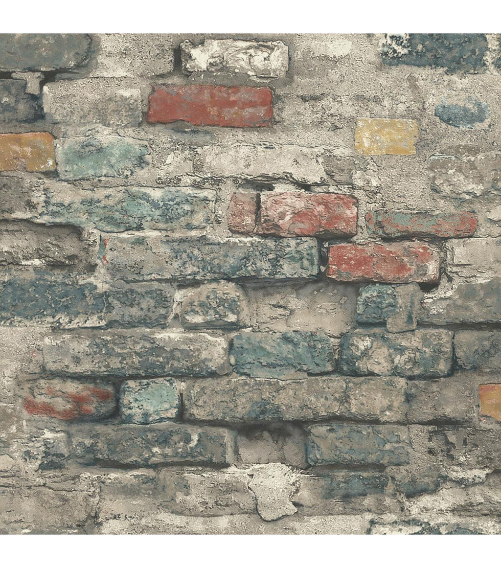 RoomMates Wallpaper Brick Alley