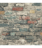RoomMates Wallpaper Brick Alley