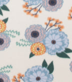 White Floral Blizzard Fleece Fabric