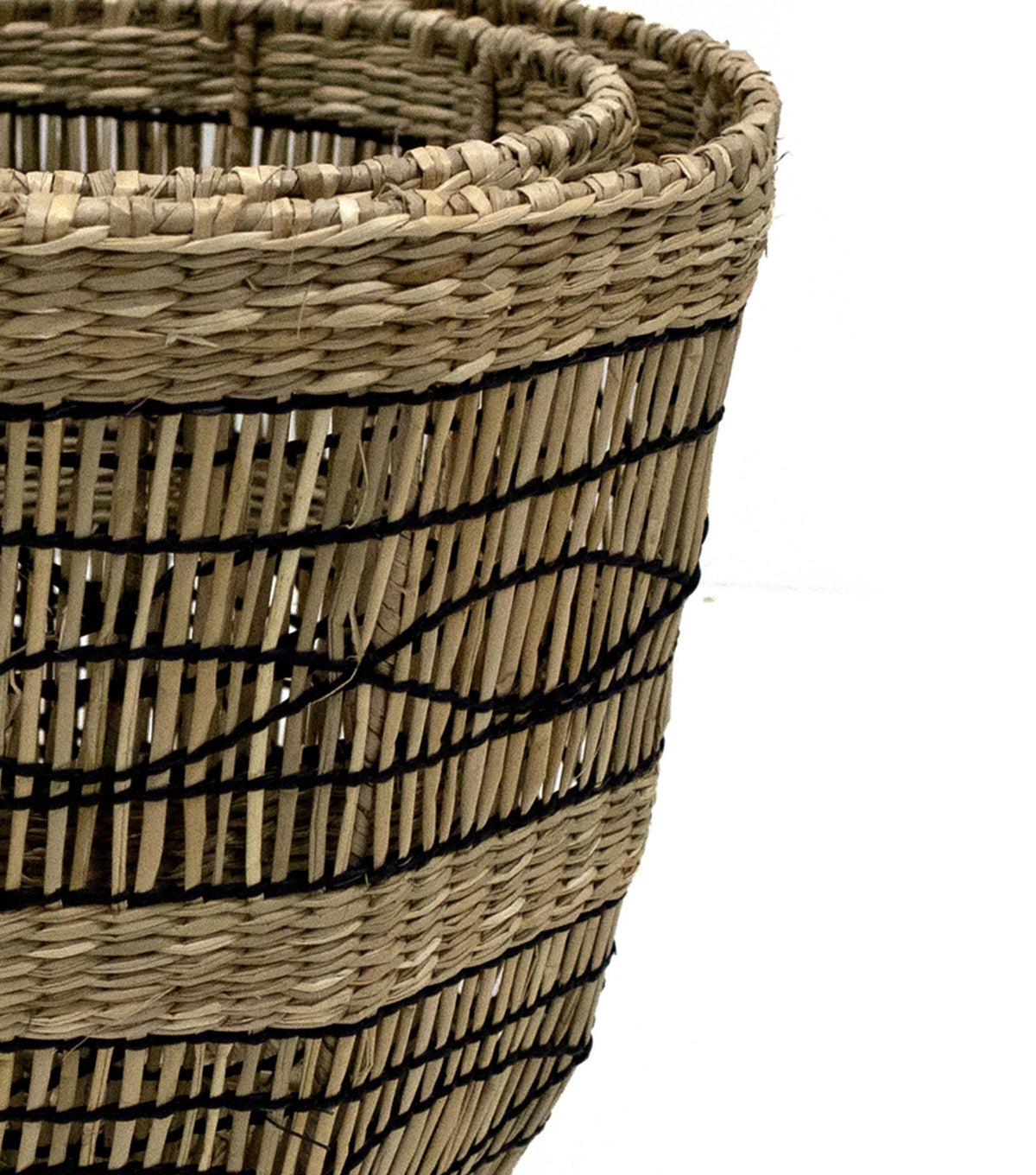 12 Seagrass Basket With Metal Frame by Place & Time