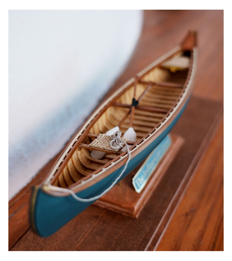Gift Pack with Ship Model, Paints, Showcase and Tools: The Indian Girl Canoe