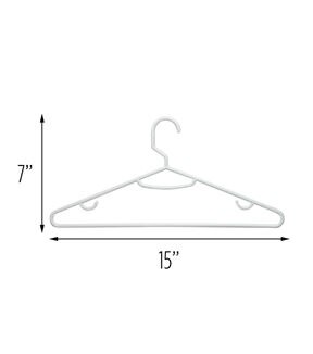 Honey Can Do 15 x 7.5 White Recycled Plastic Hangers 60pk