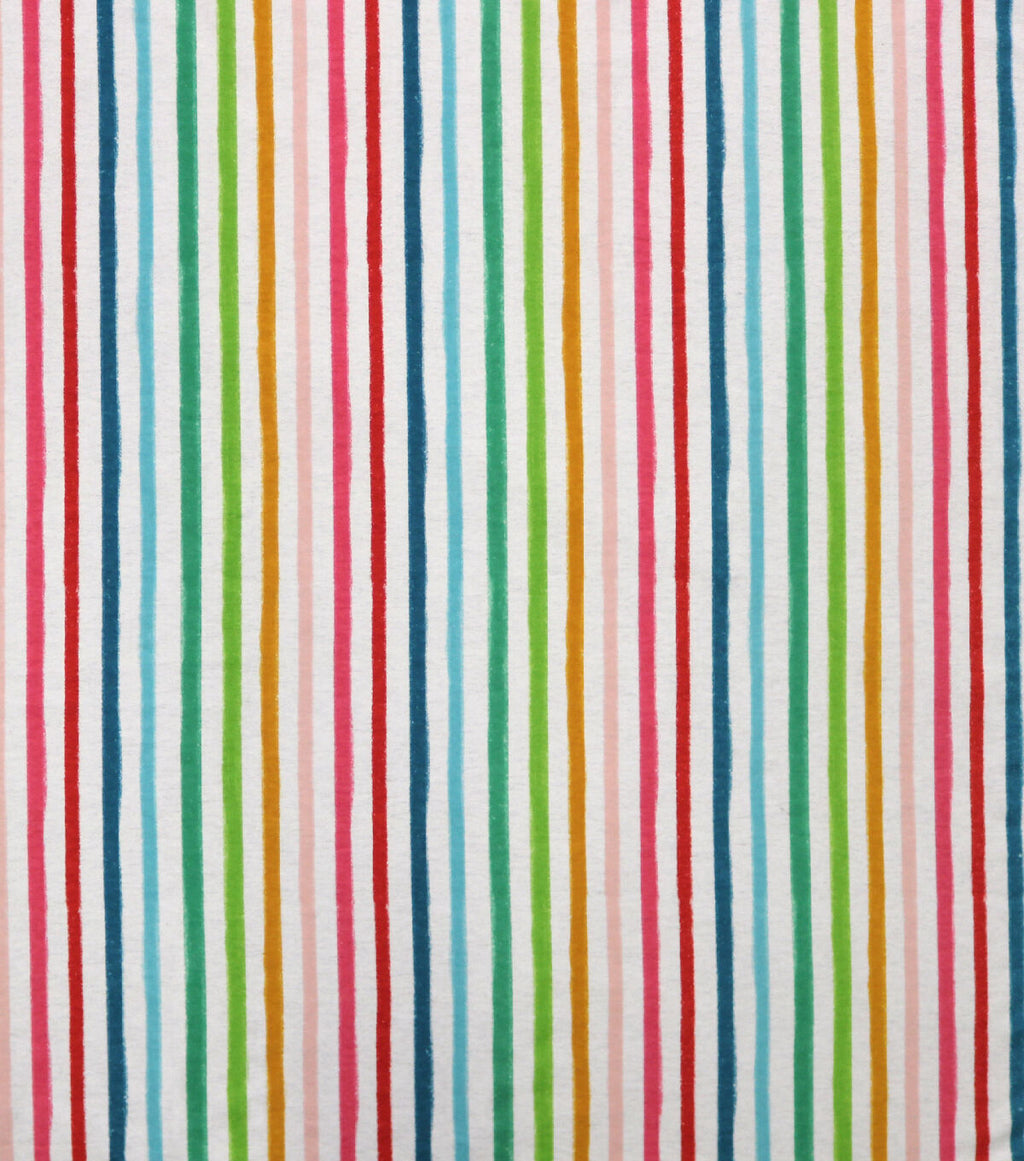 Rainbow Stripe Super Snuggle Flannel Fabric