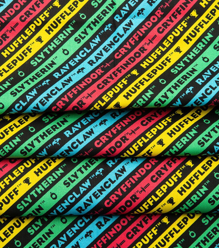 Harry Potter Cotton Fabric House Stripe
