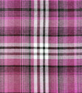Purple Box Plaid Polyester Flannel Fabric