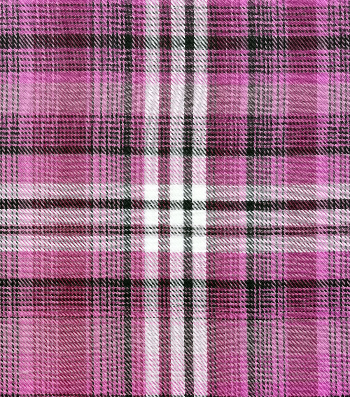 Purple Box Plaid Polyester Flannel Fabric