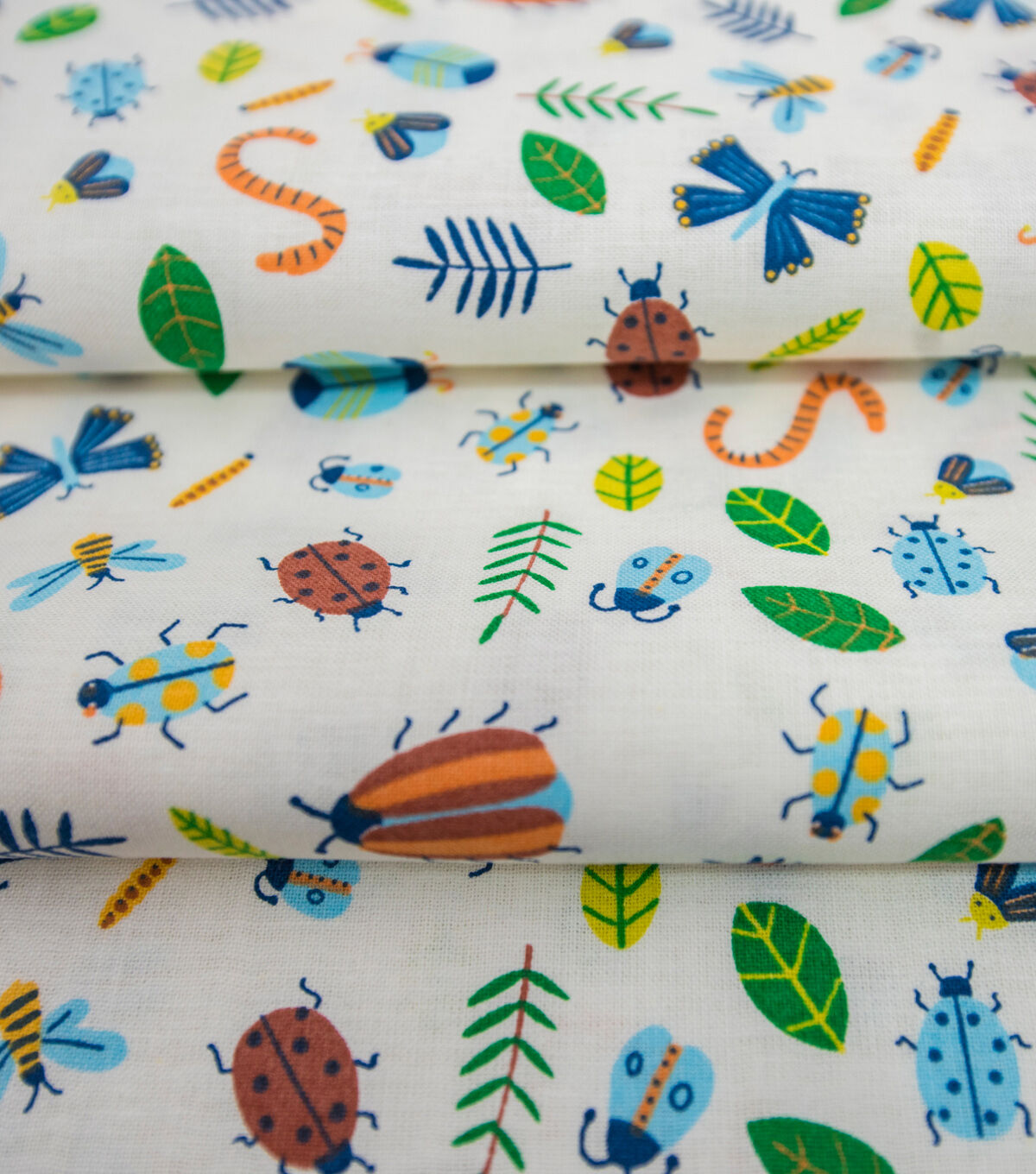POP! Insects On White Novelty Cotton Fabric
