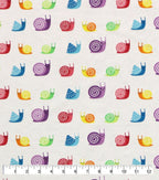 Rainbow Snails Super Snuggle Flannel Fabric