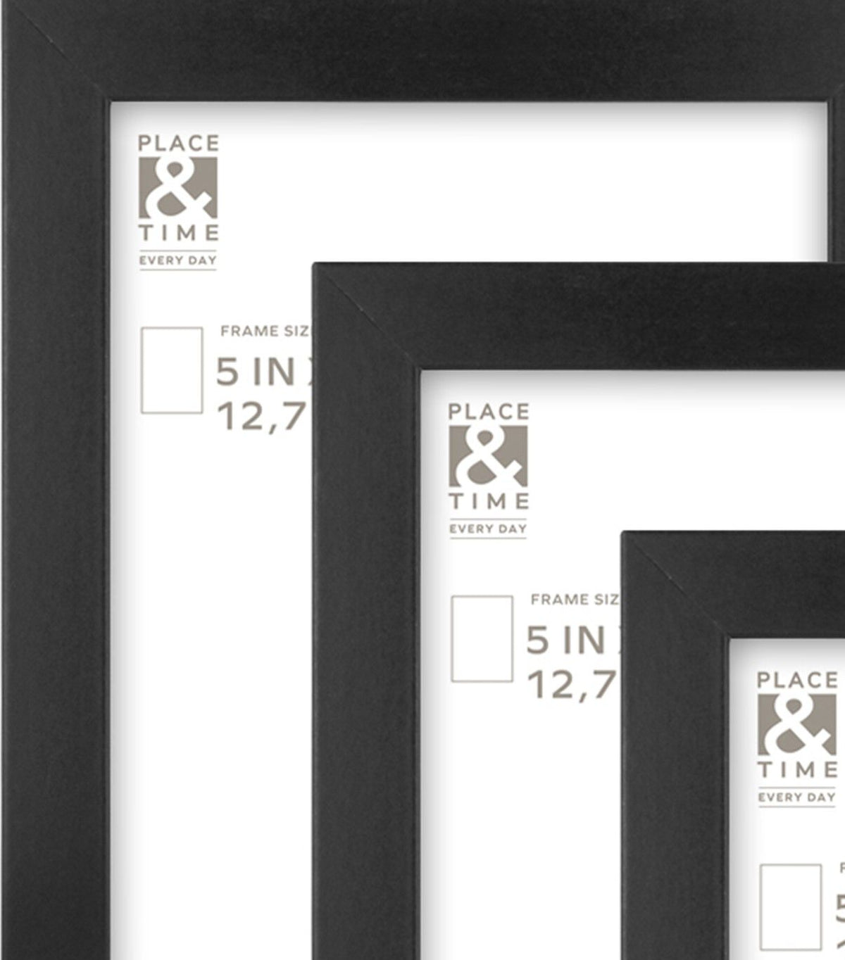 5 x 7 Snapshot Wood & Glass Wall Picture Frames 3pk by Place & Time