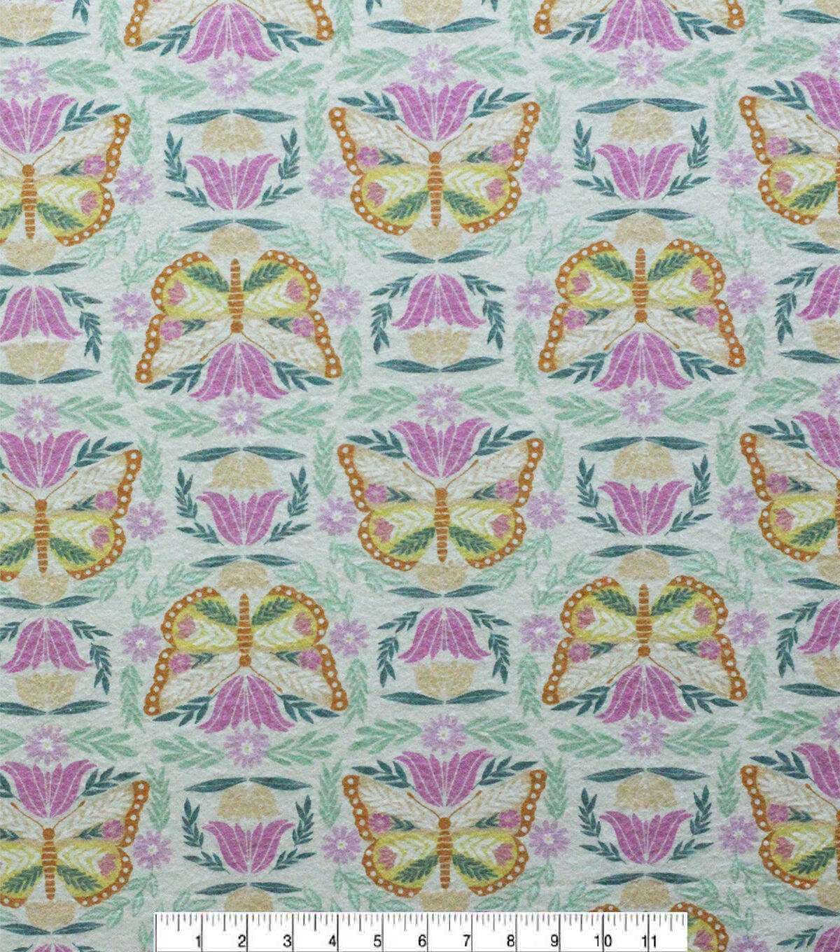 Multi Color Abstract Butterflies Super Snuggle Flannel Fabric