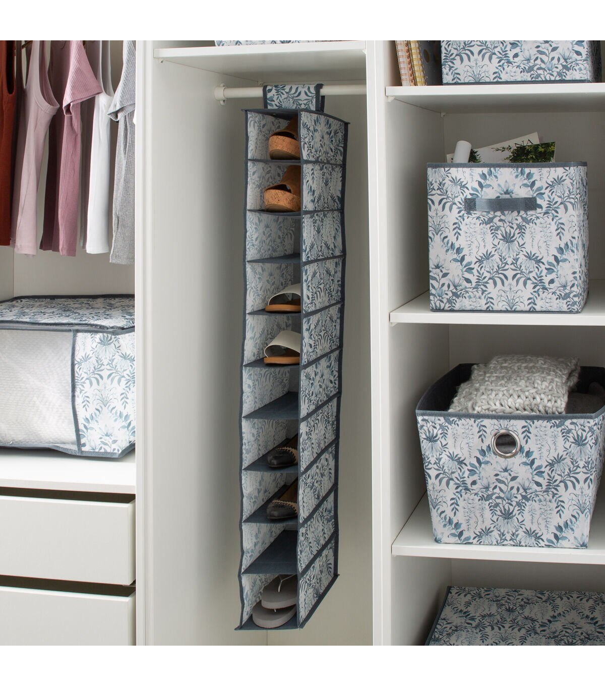 Laura Ashley 12 x 47 Parterre 10 Shelf Shoe Organizer