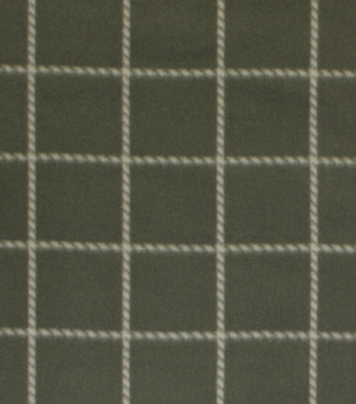 Green Windowpane Plaid Blizzard Fleece Fabric
