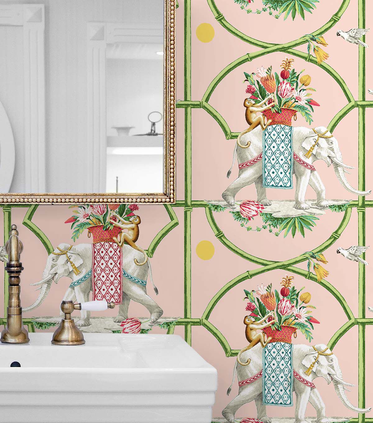 Harrison Howard 20.5' x 18' Petal Chinoiserie Peel & Stick Wallpaper