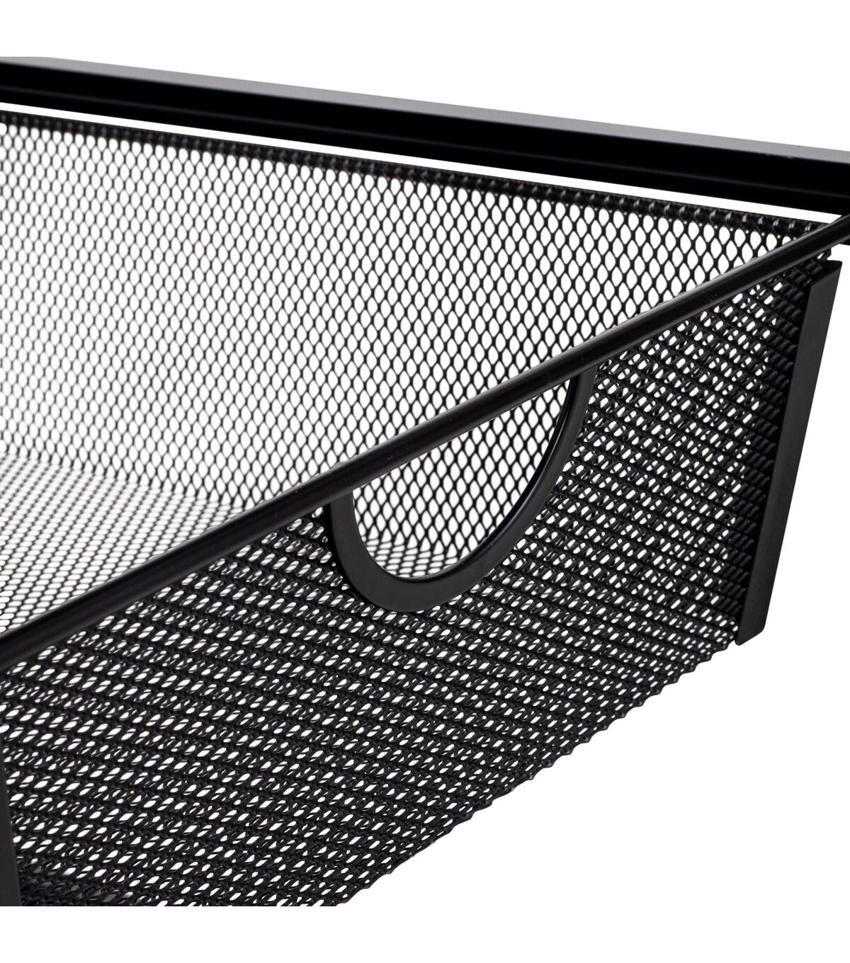 Honey Can Do 12.5 x 35.5 Black Metal Mesh 3 Drawer Storage Cart