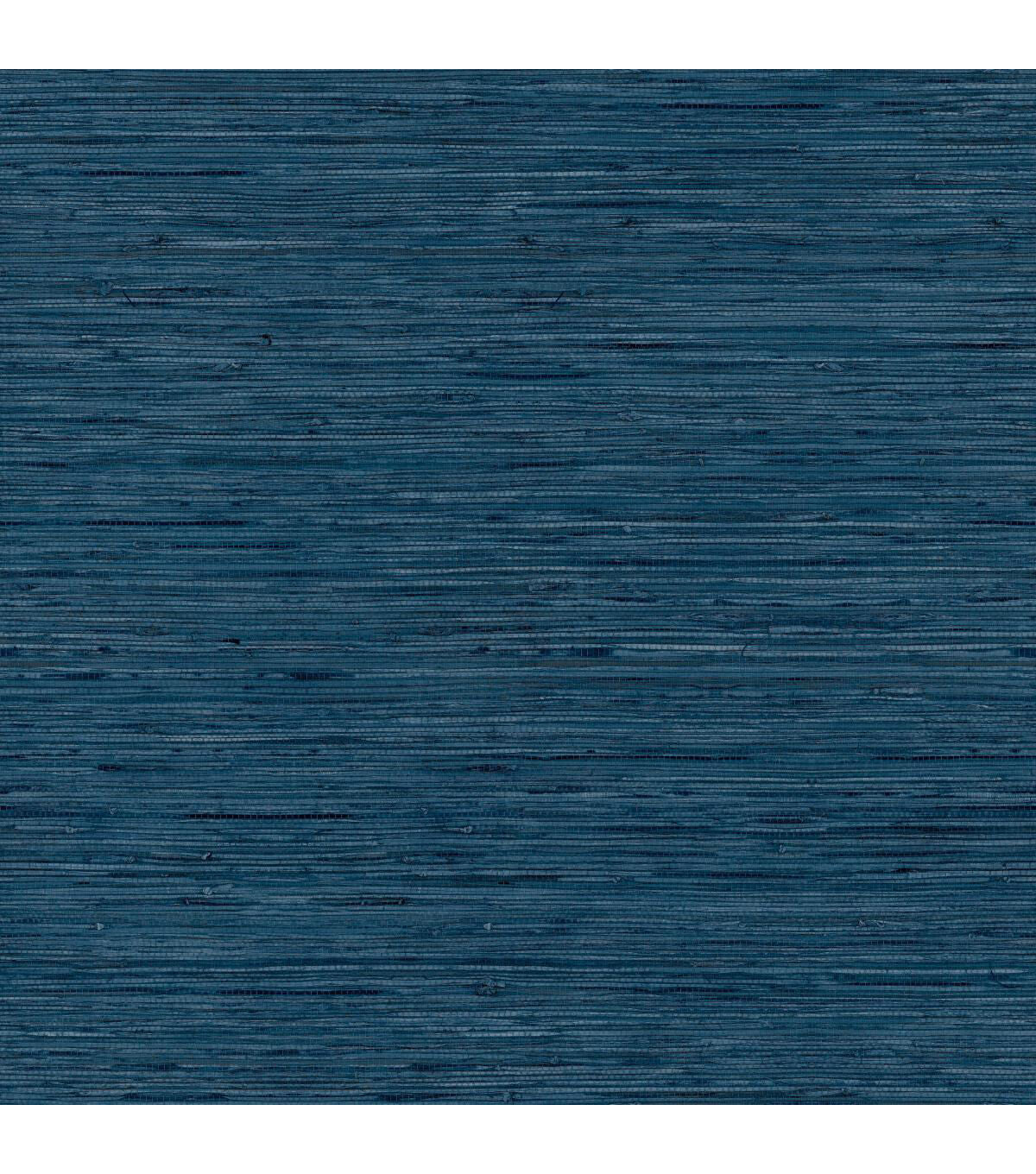 RoomMates Wallpaper Blue Grasscloth