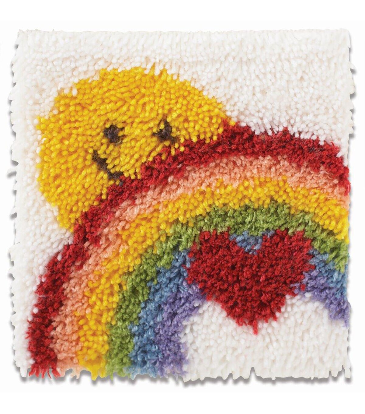 Wonderart Latch Hook Kit 12X12 Sunshine Rainbow