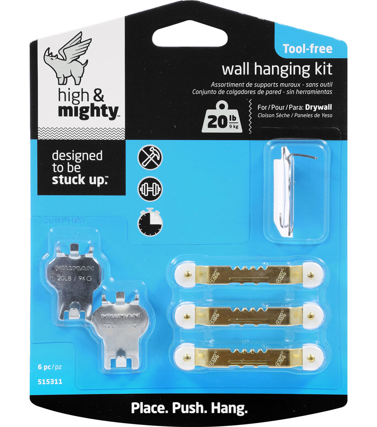 High & Mighty 20lbs Picture Hanging Kit 6pc