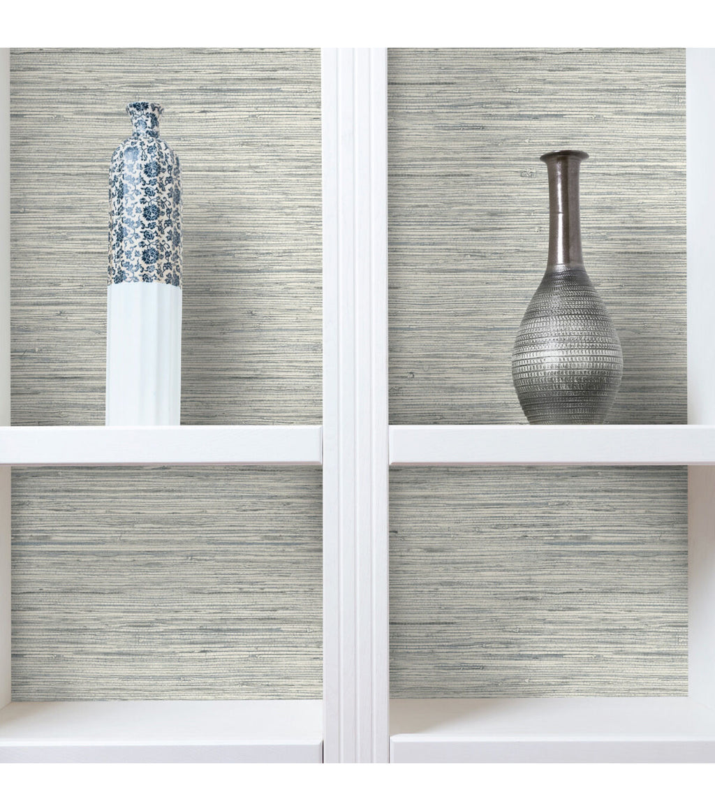 York Wallcoverings Wallpaper Grey Grasscloth