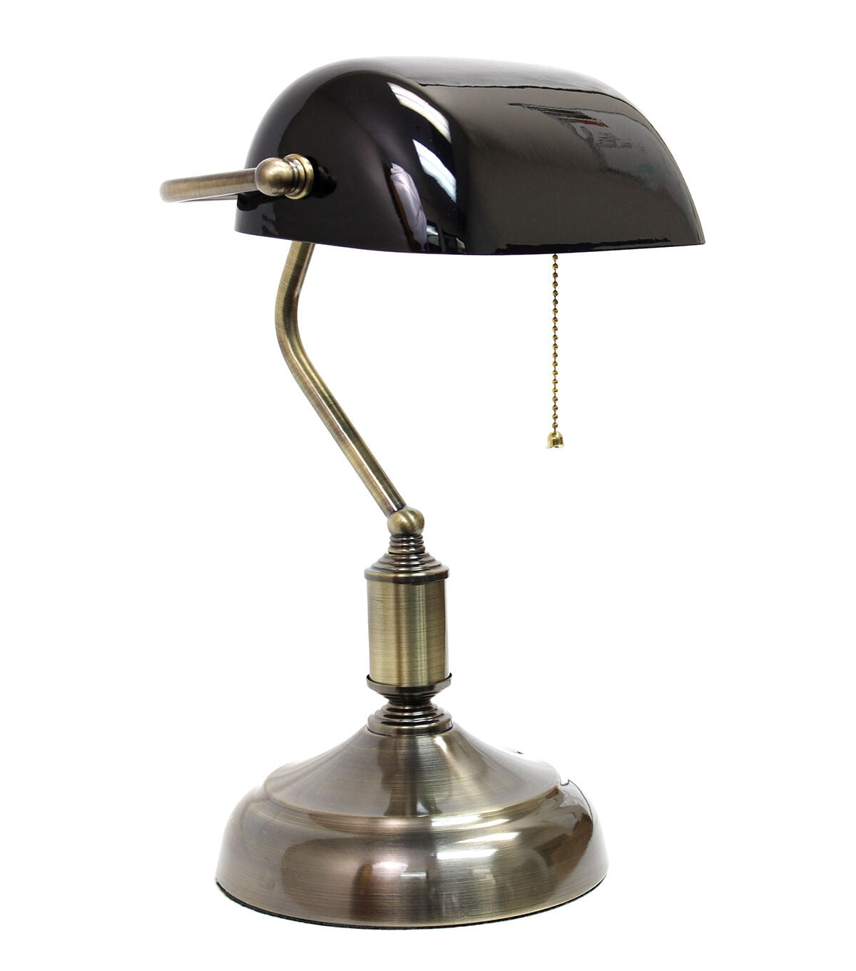 All The Rages Executive Banker's Desk Lamp with Glass Shade