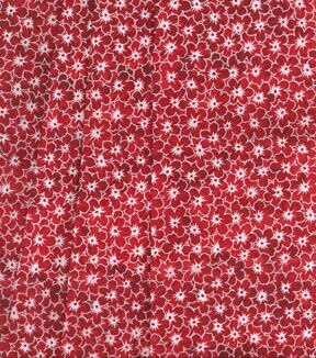 Dark Red Sundrenched Floral Cotton Fabric by Keepsake Calico
