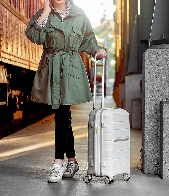 Freeform Hardside Collection Two-Tone Color Carry-On Expandable Spinner Suitcase