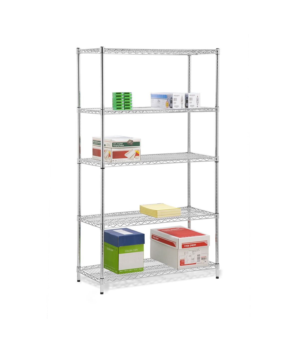 Honey Can Do 42 x 72 Chrome 5 Tier Adjustable Shelving Unit 800lbs