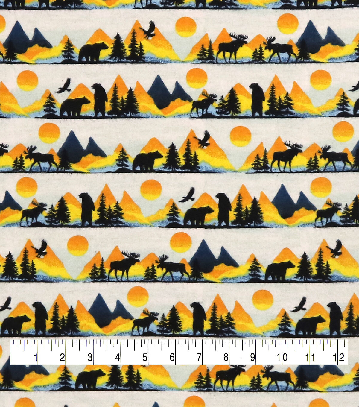 Sunset Wilderness Stripe Super Snuggle Flannel Fabric