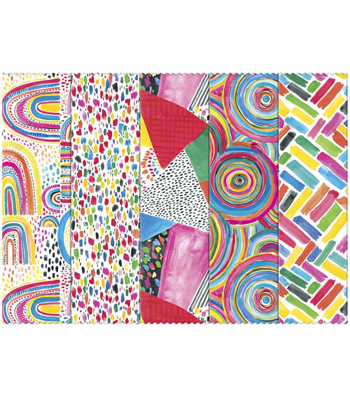 10 Multicolor Cotton Fabric Shapes 20ct by Keepsake Calico
