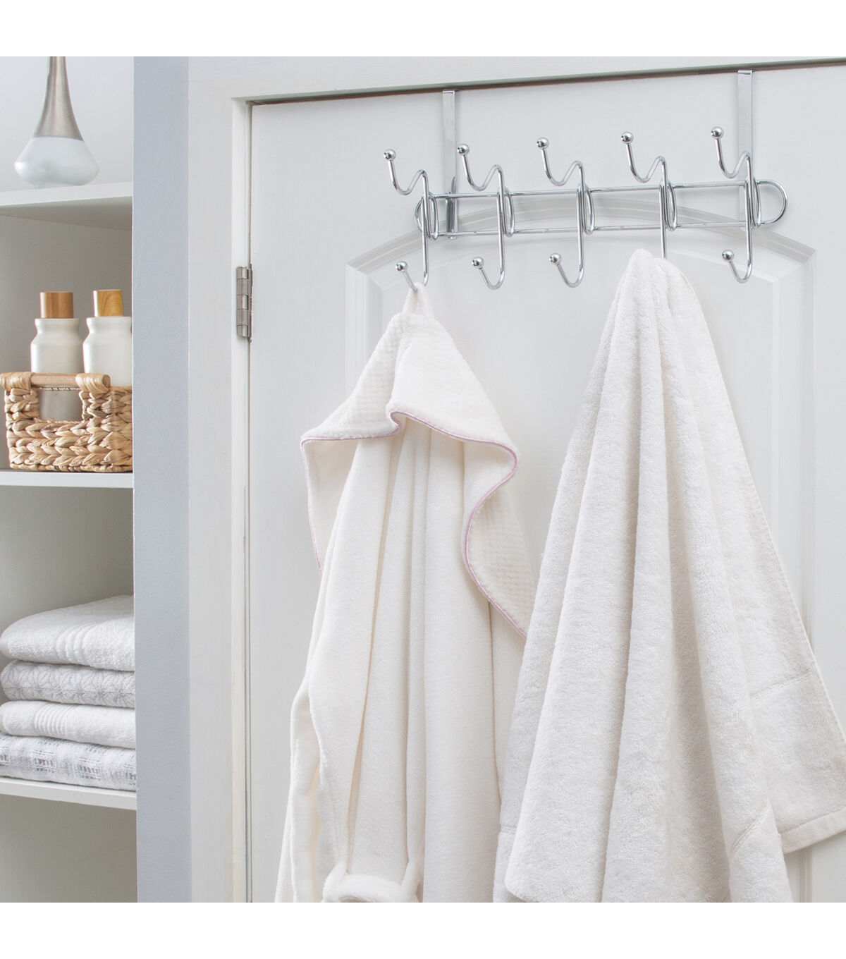Simplify 17 Chrome 10 Hook Over the Door Hanger