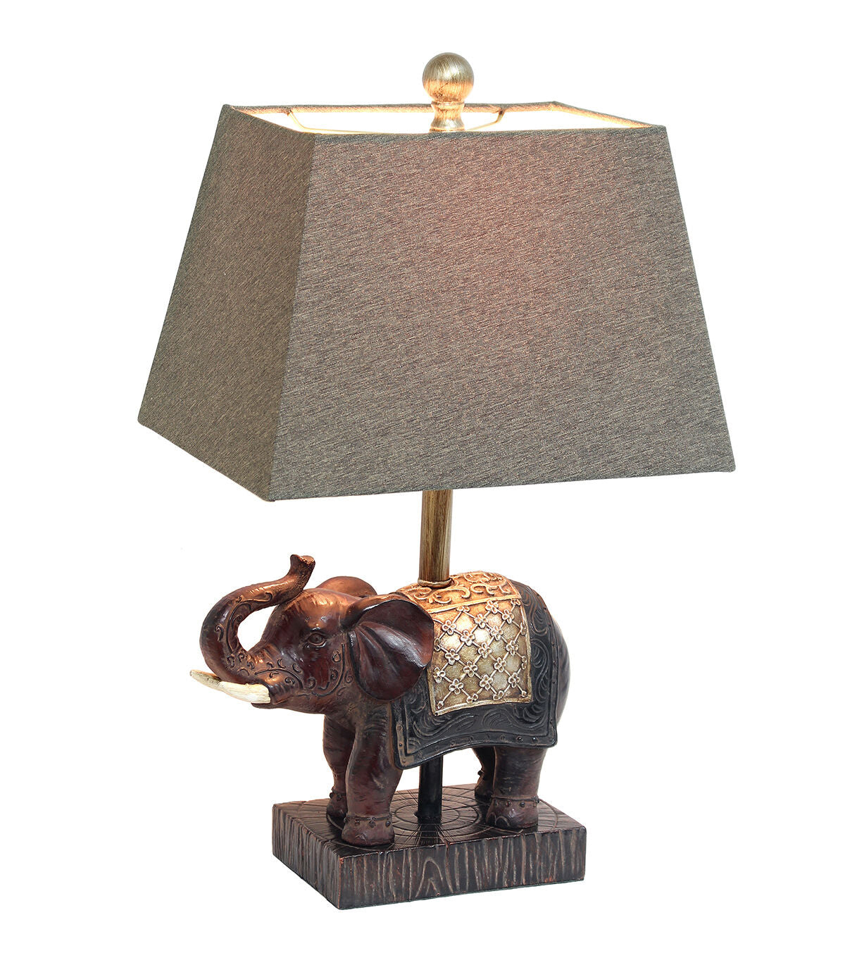 All The Rages 20 Elephant Table Lamp With Fabric Shade