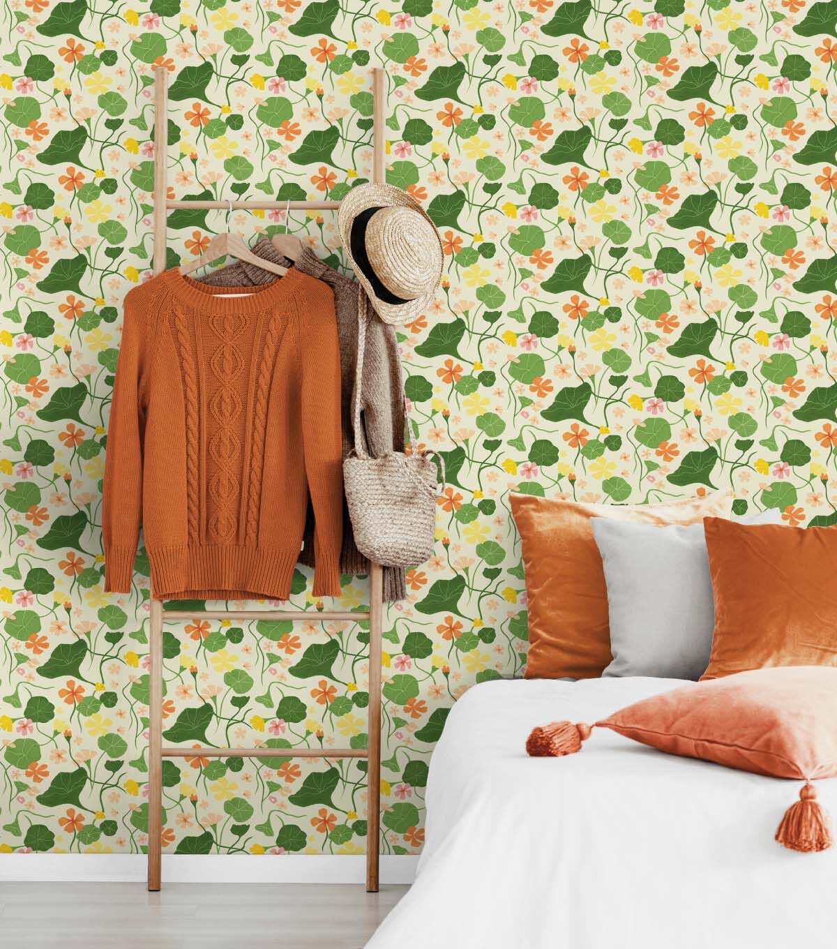 Elana Gabrielle 20.5' x 18' Nectar Floral Peel & Stick Wallpaper