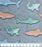 Sew Lush Shark Embossed Fleece Fabric