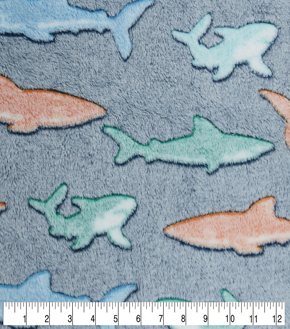 Sew Lush Shark Embossed Fleece Fabric