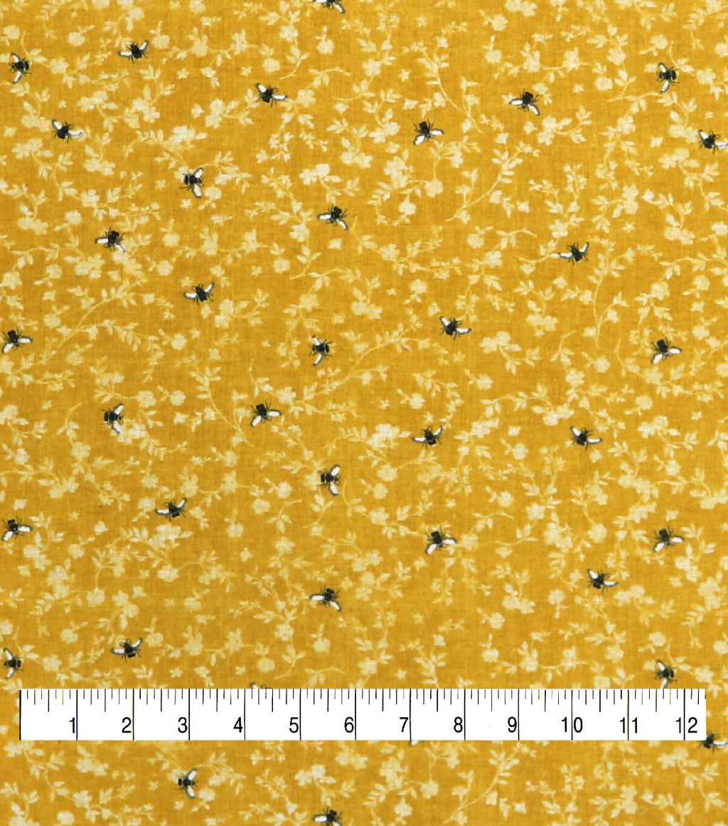 Bee Yellow 108 Wide Flannel Fabric